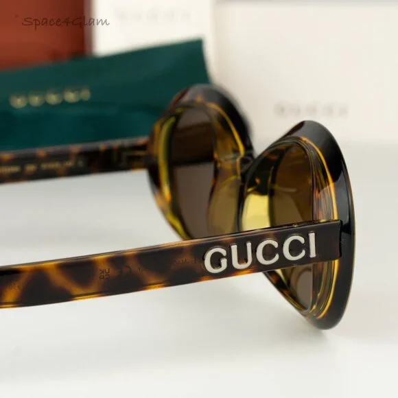NEW Gucci GG1722SA 002 Spotted Havana Nicotine Brown Unisex  display picture 3